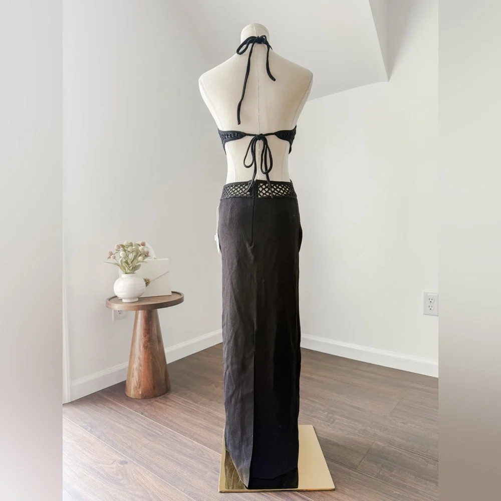 Staud Jacqueline Flower Mesh Column Dress - Picture 7 of 11